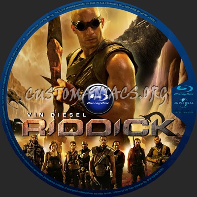 Riddick blu-ray label