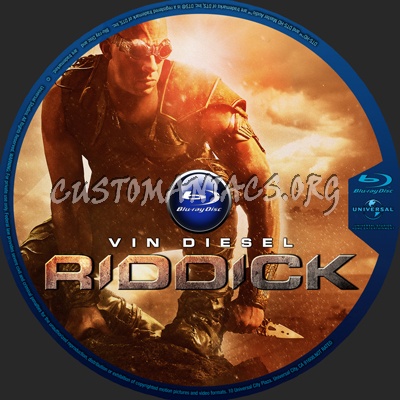 Riddick blu-ray label