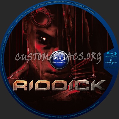 Riddick blu-ray label