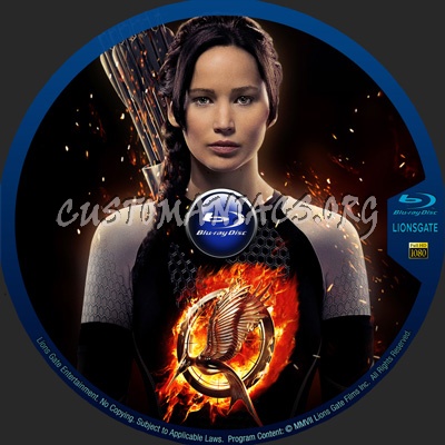 The Hunger Games Catching Fire blu-ray label