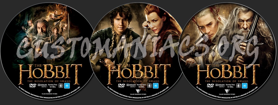 The Hobbit - The Desolation of Smaug dvd label