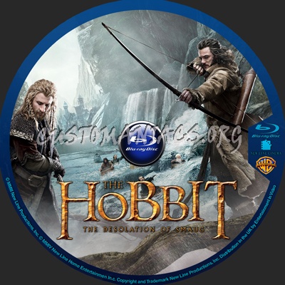 The Hobbit: The Desolation of Smaug blu-ray label