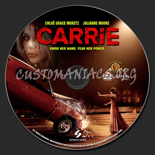 Carrie (2013) dvd label