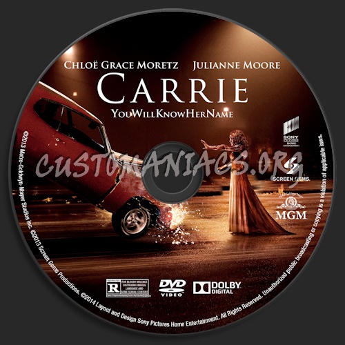 Carrie (2013) dvd label