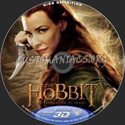 The Hobbit: The Desolation Of Smaug (2D+3D) blu-ray label