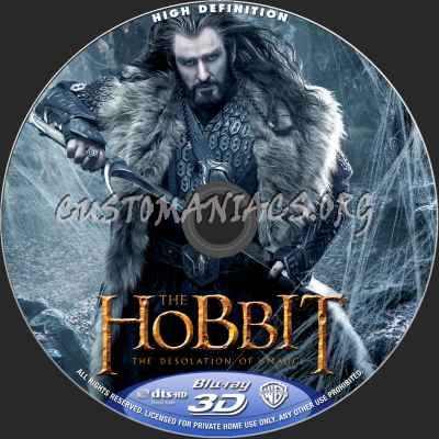 The Hobbit: The Desolation Of Smaug (2D+3D) blu-ray label