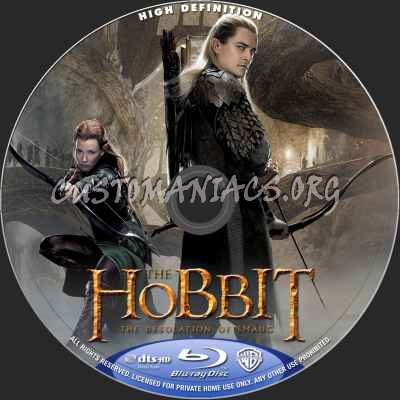 The Hobbit: The Desolation Of Smaug (2D+3D) blu-ray label