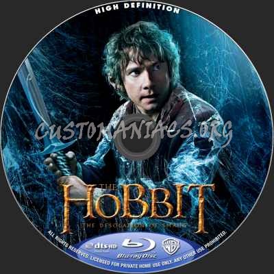 The Hobbit: The Desolation Of Smaug (2D+3D) blu-ray label