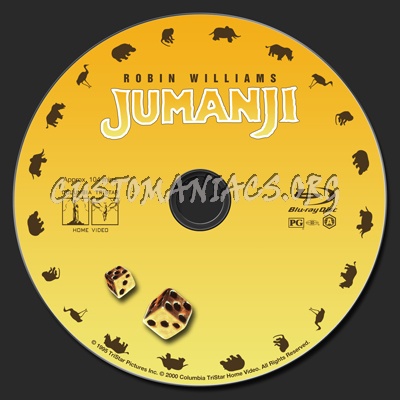 Jumanji blu-ray label