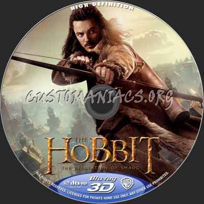 The Hobbit: The Desolation Of Smaug (2D+3D) blu-ray label