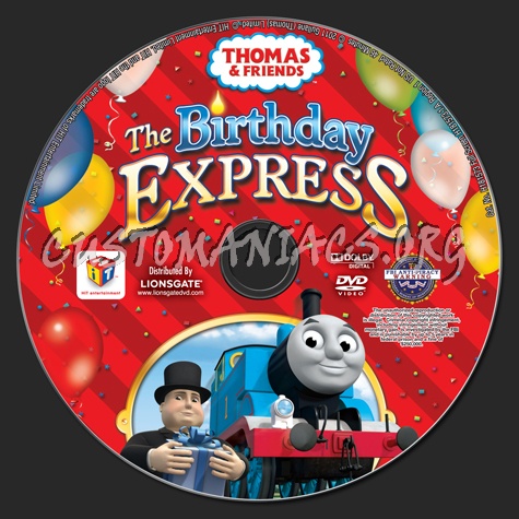 Thomas & Friends: The Birthday Express dvd label