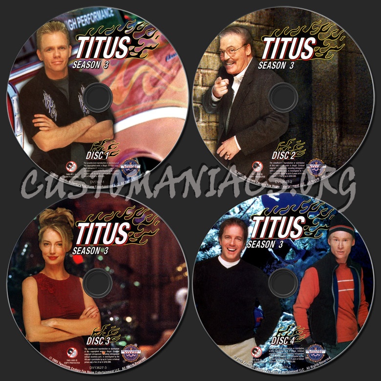 Titus Season 3 dvd label