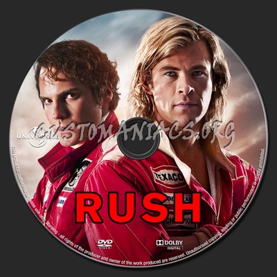 Rush dvd label