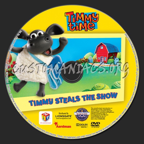 Timmy Time: Timmy Steals the Show dvd label