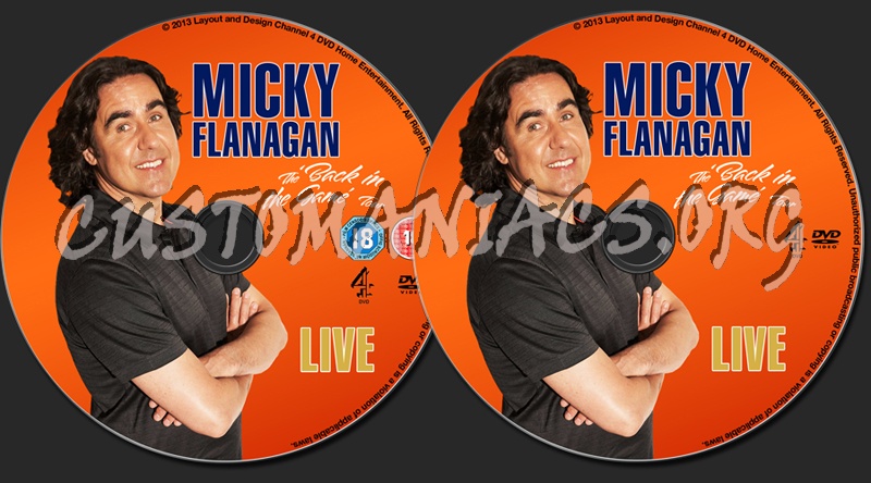 Micky Flanagan Live: Back in the Game dvd label