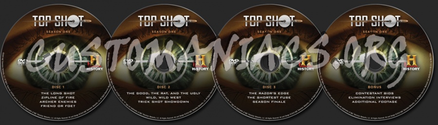 Top Shot Season 1 dvd label