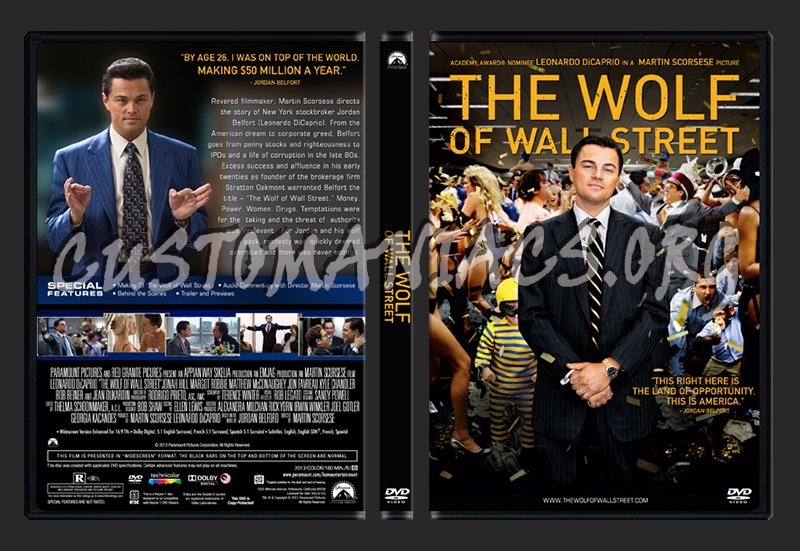 The Wolf of Wall Street dvd cover