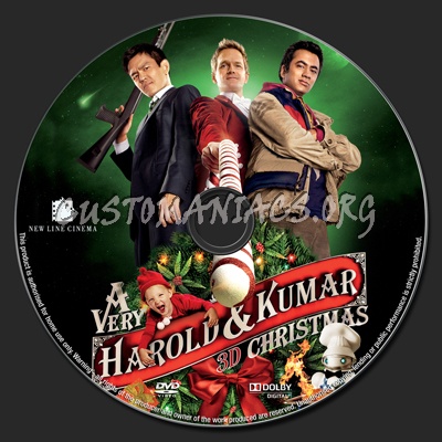 A Very Harold & Kumar Christmas dvd label