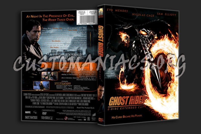 Ghost Rider Extended Cut dvd cover