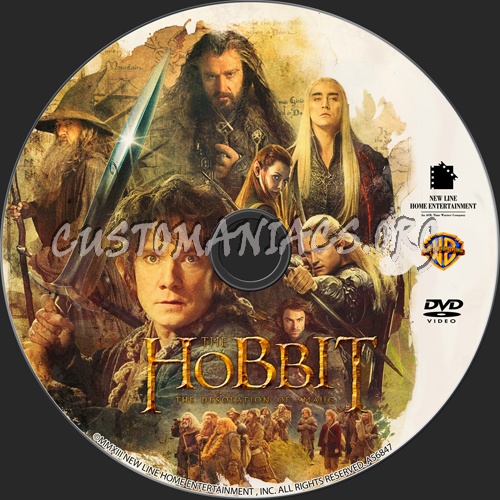 The Hobbit The Desolation of Smaug dvd label