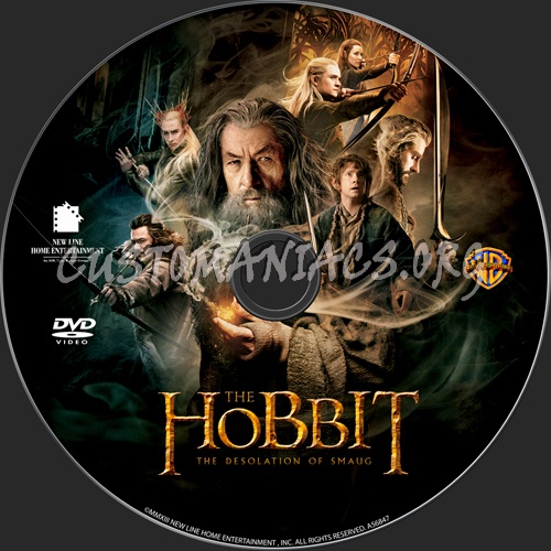 The Hobbit The Desolation of Smaug dvd label