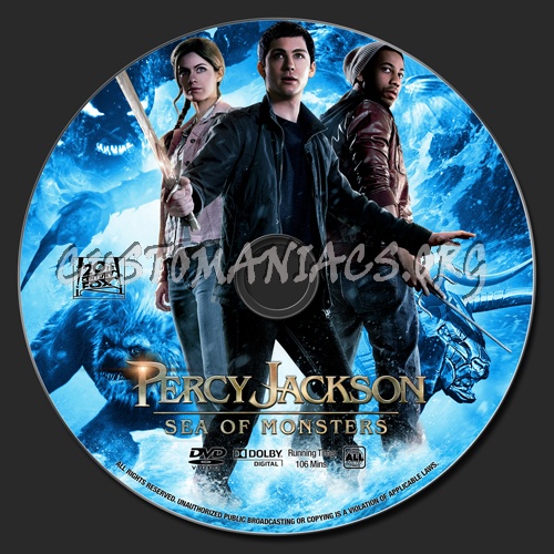 Percy Jackson - Sea Of Monsters dvd label