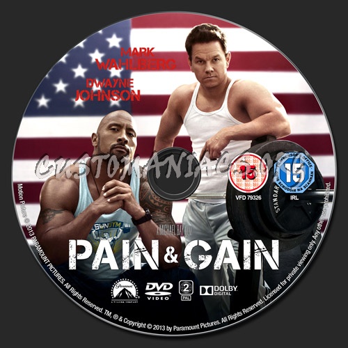 Pain & Gain dvd label