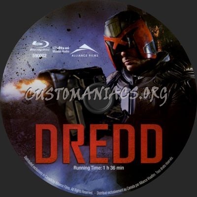 Dredd blu-ray label