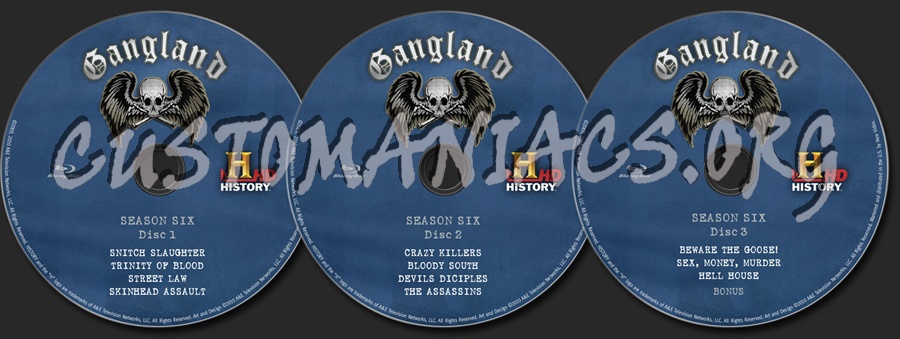 Gangland Season 6 blu-ray label