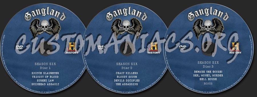 Gangland Season 6 dvd label