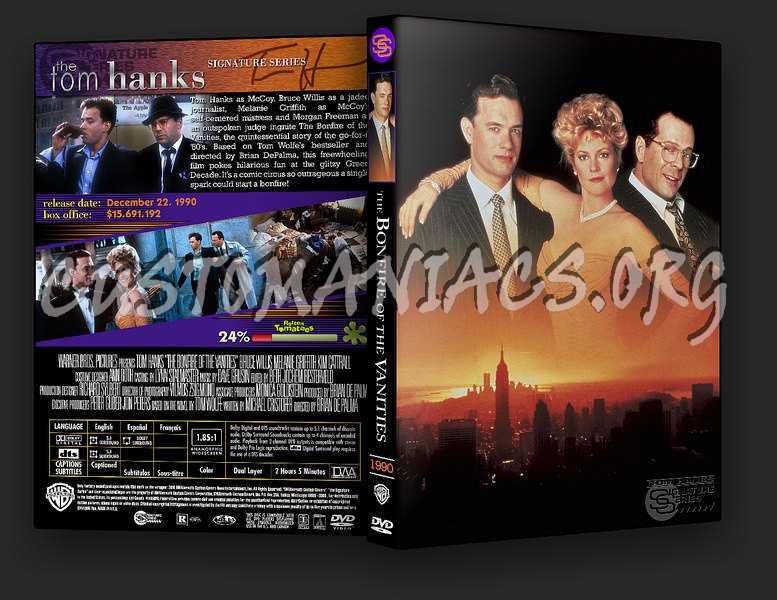 The Bonfire of the Vanities dvd cover