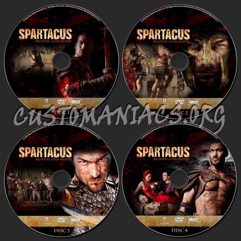 Spartacus Blood And Sand dvd label