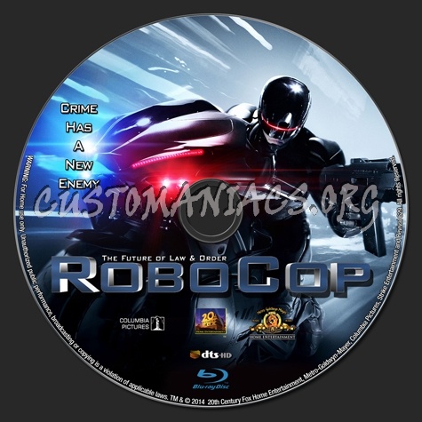 RoboCop (2014) blu-ray label