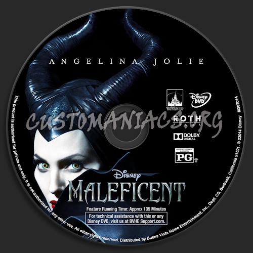 Maleficent dvd label