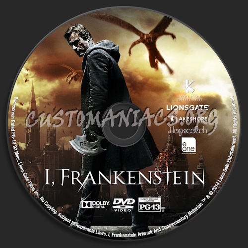 I, Frankenstein dvd label