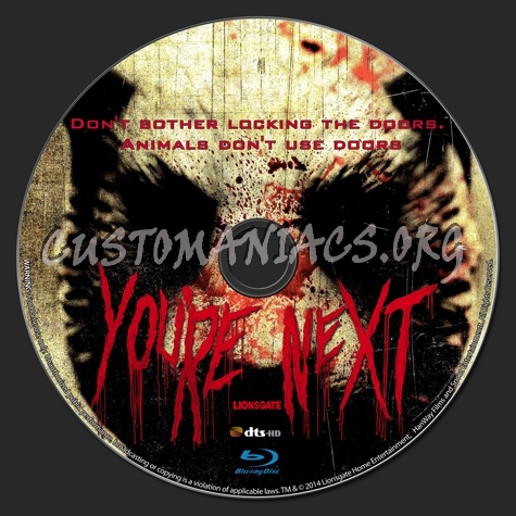 You're Next 2014 blu-ray label