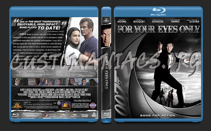 For Your Eyes Only blu-ray cover