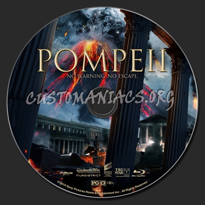 Pompeii (2014) blu-ray label