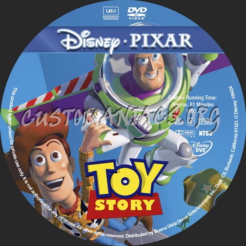 Toy Story - Animation Collection dvd label