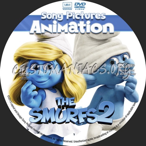 The Smurfs 2 - Animation Collection dvd label