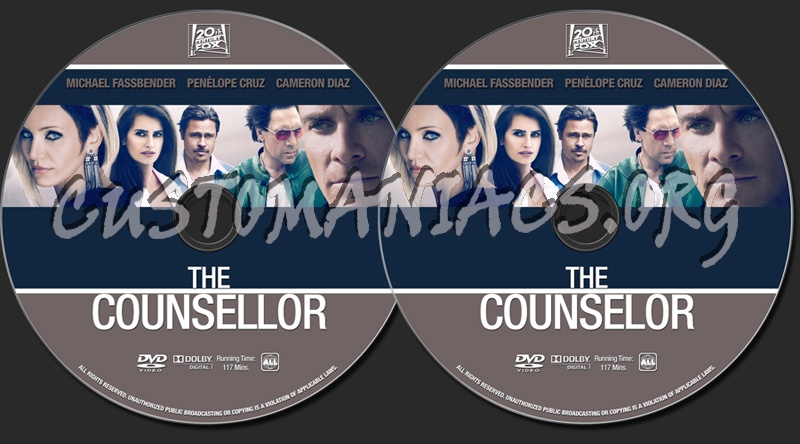 The Counselor / The Counsellor dvd label