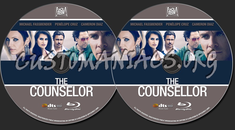 The Counselor / The Counsellor blu-ray label