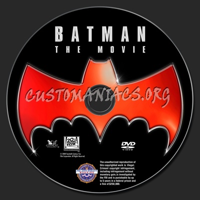 Batman The Movie (1966) dvd label