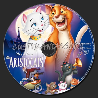 The Aristocats blu-ray label