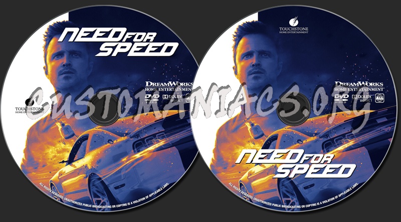 Need For Speed dvd label