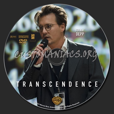 Transcendence (2014) dvd label