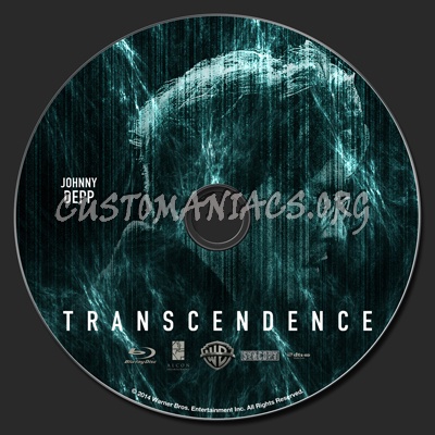 Transcendence (2014) blu-ray label