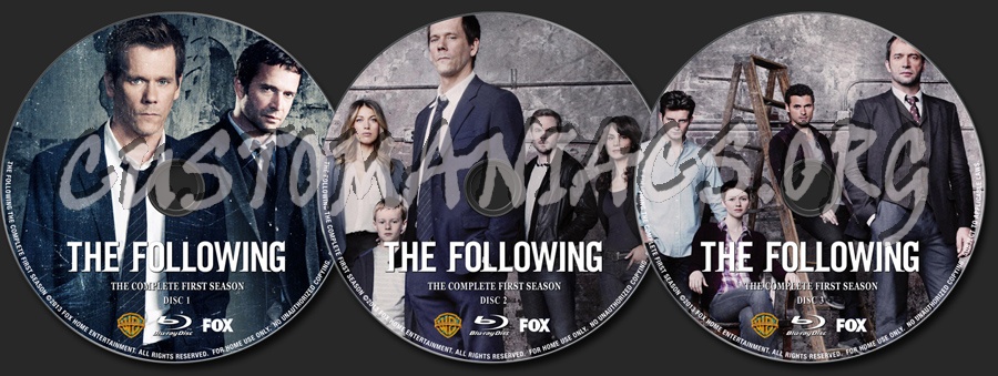 The Following Series 1 blu-ray label