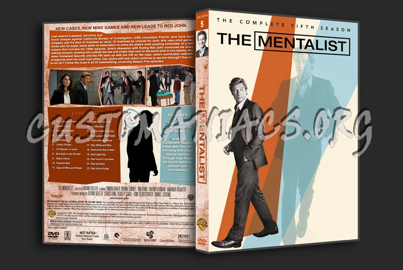 The Mentalist: Seasons 1-5 (3240x2175) dvd cover