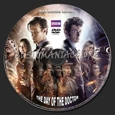 The Day Of The Doctor dvd label